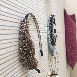 Sequined hair band, hand sewed